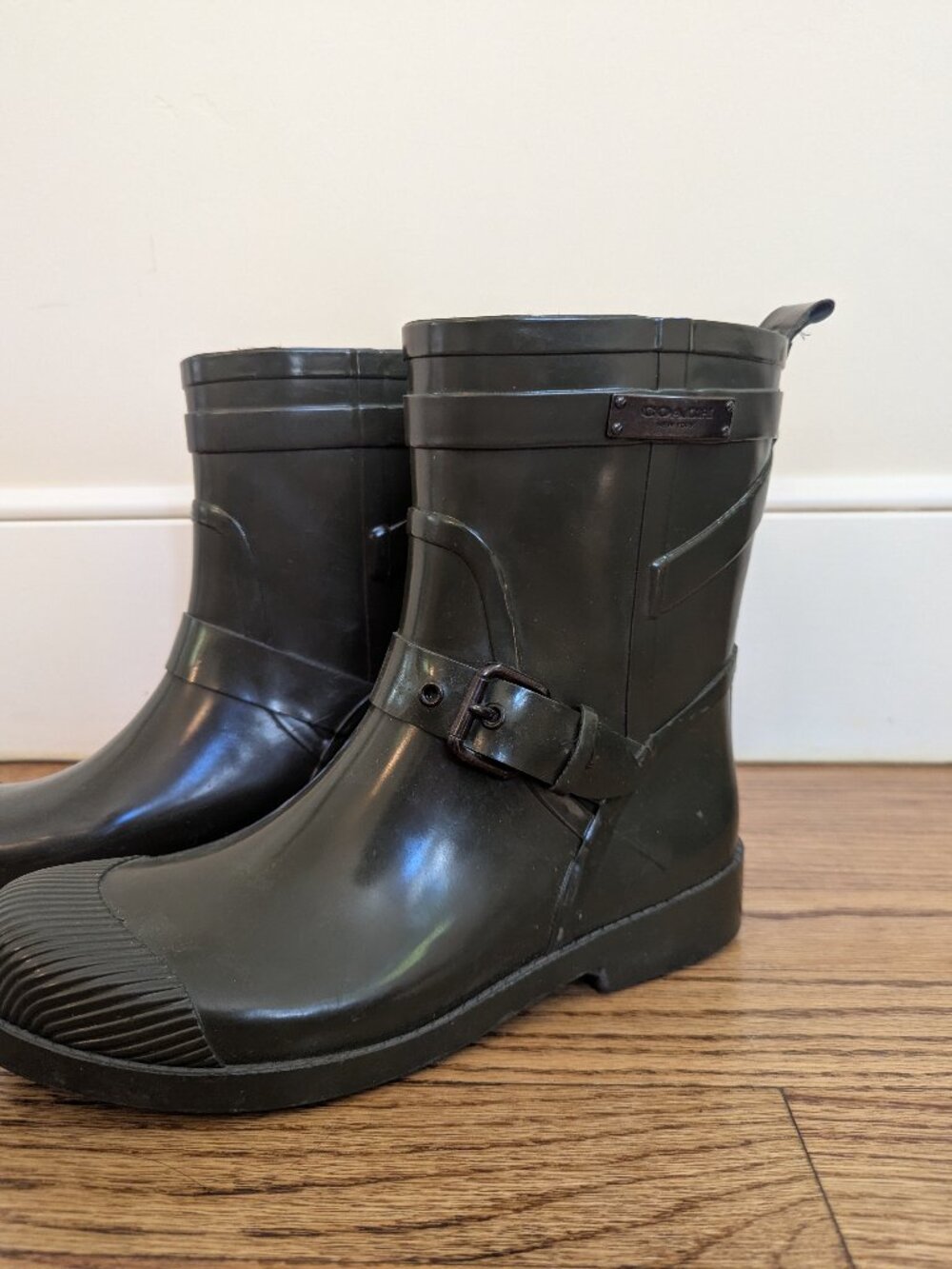 Coach Olive Green Rainboots
